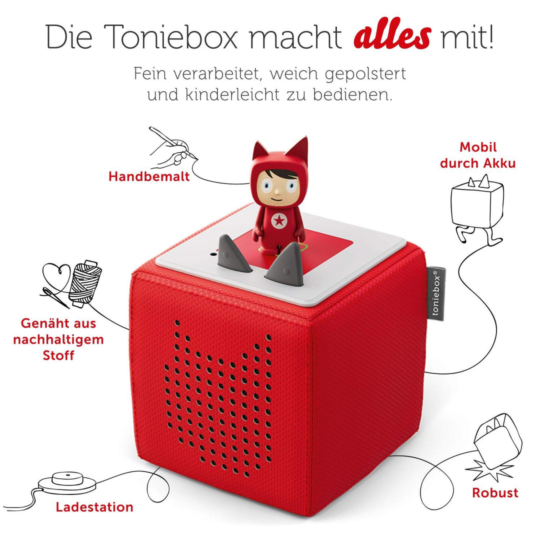 Toniebox Starterset Rot mit 4 Peppa Wutz Hörfiguren für Kinder - Bild 3