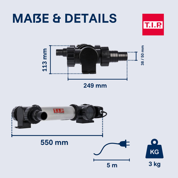 UV-C Strahler Edelstahl für Pool und Teich bis 36.000 l, 36 Watt - Bild 7