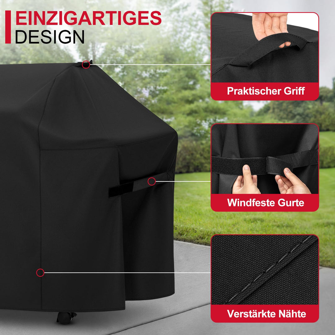 Grillabdeckung wasserdicht 147x63x112 cm für 3-5 Brenner Gasgrills - Bild 5
