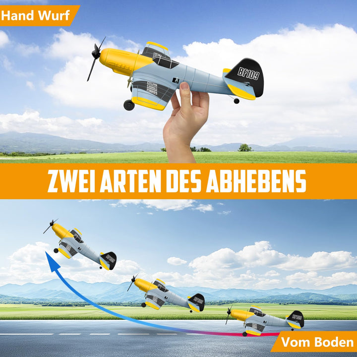 RC Flugzeug BF-109 Warbird 3-Kanal mit Gyro-Stabilisierung für Einsteiger - Bild 3