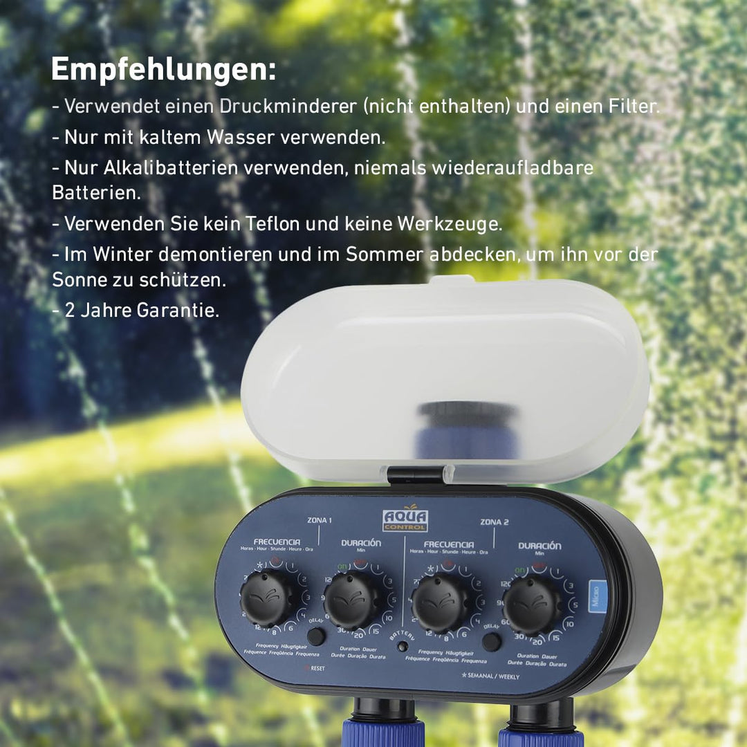 Bewässerungscomputer 2-Zonen mit Delay-Funktion für Garten - Bild 5