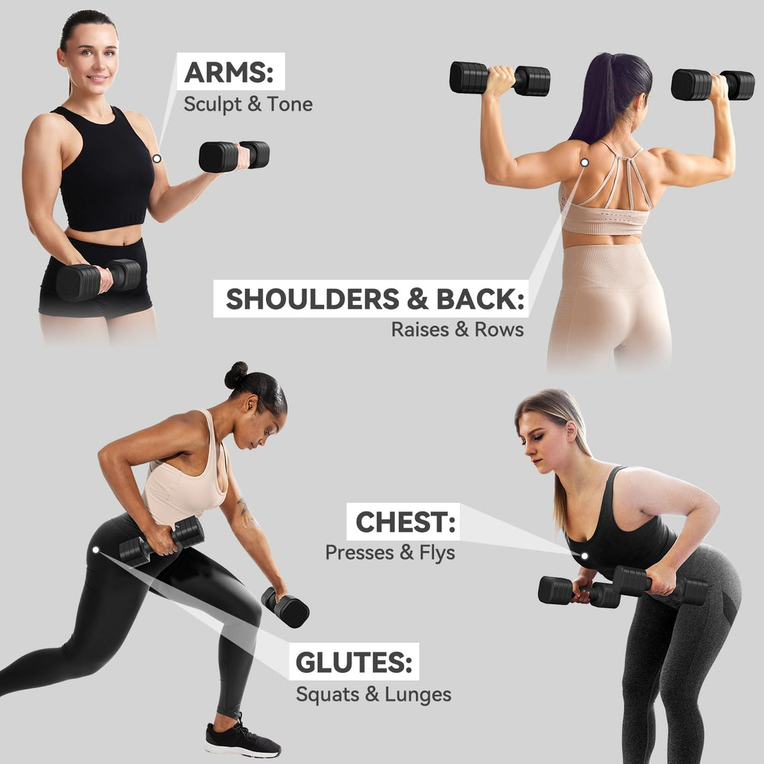 Verstellbare Kurzhanteln 2er Set 0,9–2,3 kg für Heimtraining - Bild 6