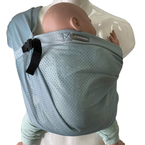Babytrage Sling Hellgrün Mesh wasserdicht für Neugeborene bis 15 kg