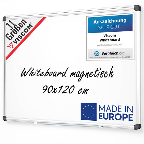 Whiteboard magnetisch 90x120 cm mit Alurahmen lackiert