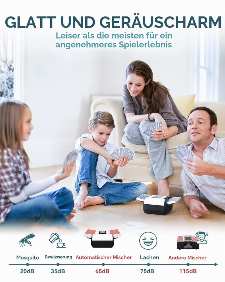 Kartenmischer elektrisch 2-Modi USB-C fuer Poker Bridge Kartenspiele - Bild 6