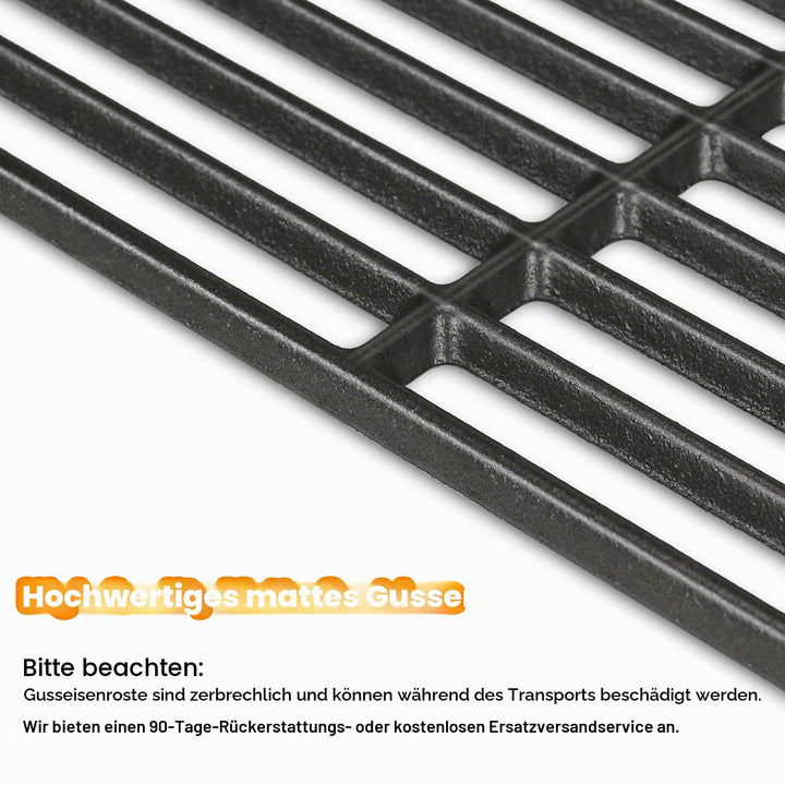 Gusseisenrost und Grillplatte 43x72,5cm fuer 4-Brenner Gasgrills - Bild 5