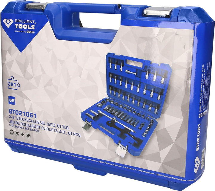 Steckschlüssel-Satz 3/8 Zoll 61-tlg Chrom-Vanadium im Koffer - Bild 4