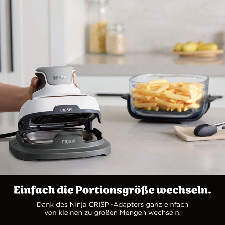 Heissluftfritteuse tragbar 3,8 l + 1,4 l Glas mit Tasche