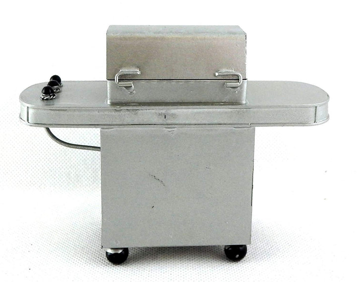 Puppenhaus Miniatur Grill Metall Silber 1:12 Gartenmöbel BBQ - Bild 4