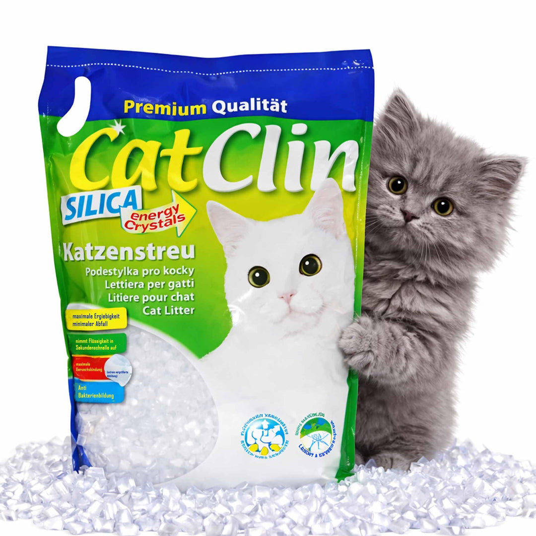 Silikat Katzenstreu 4x8l staubarm antibakteriell langanhaltend