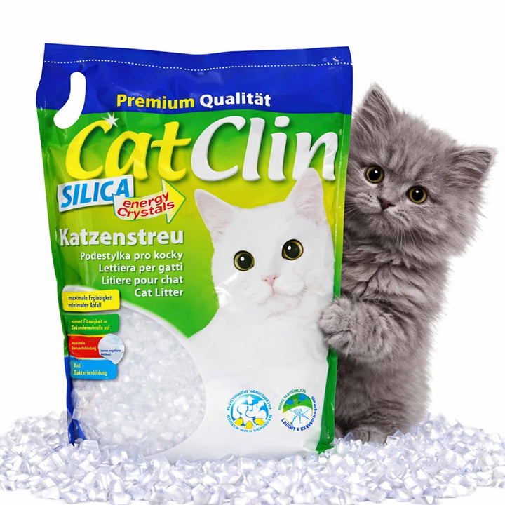 Silikat Katzenstreu 4x8l staubarm antibakteriell langanhaltend