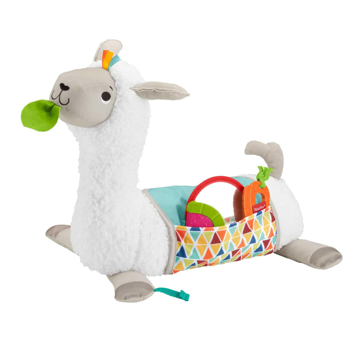Spielkissen Bauchlage Lama 4-in-1 mit 3 Spielzeugen für Babys