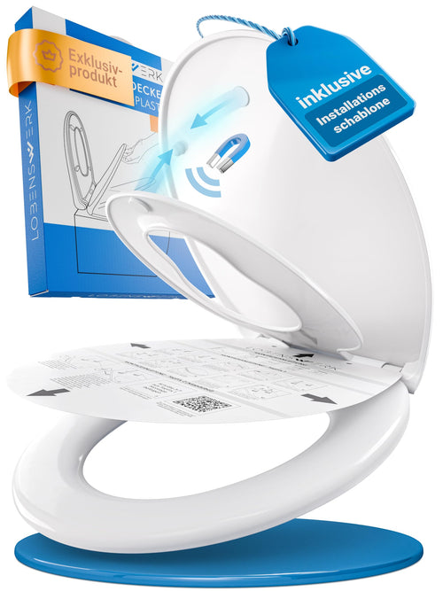 Toilettensitz mit Kindersitz integriert Oval Soft-Close antibakteriell