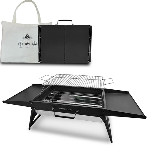 Klappbarer Campinggrill Stahl 47x34 cm für 3–5 Personen