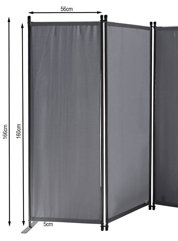 Paravent 6-teilig 340x165 cm Beige Polyester für Garten &amp; Balkon - Bild 6