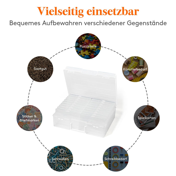 Foto-Aufbewahrungsbox transparent 18 Fächer für 10x15 cm Fotos, 2er-Set - Bild 4