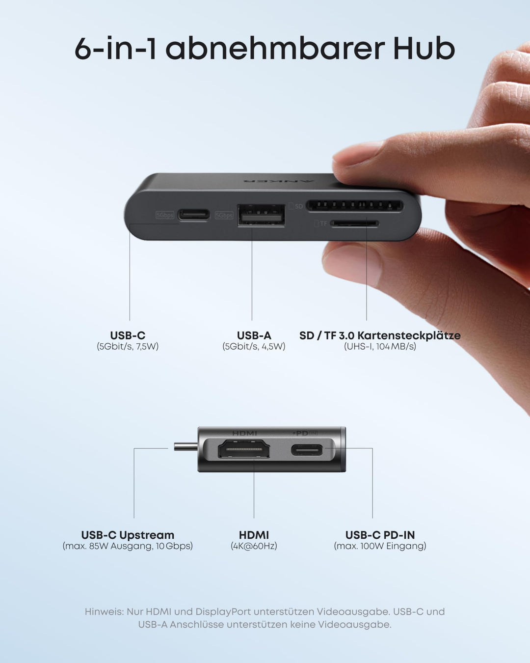 Laptop Dockingstation 13-in-1 Triple-Display USB-C mit abnehmbarem Hub - Bild 6