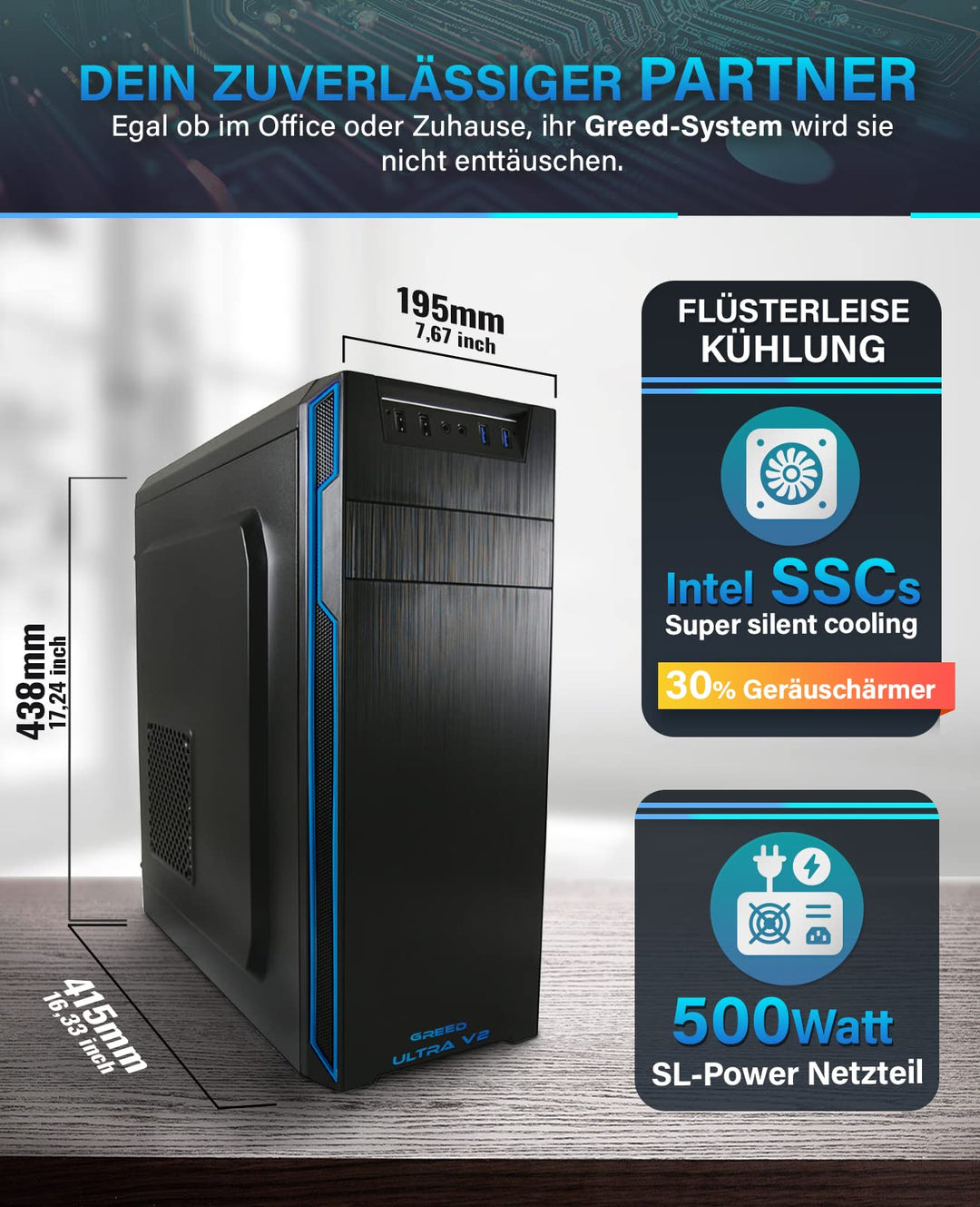 Desktop-PC Intel Core i7-12700 16GB RAM 1TB SSD+1TB HDD Win 11 Pro - Bild 6