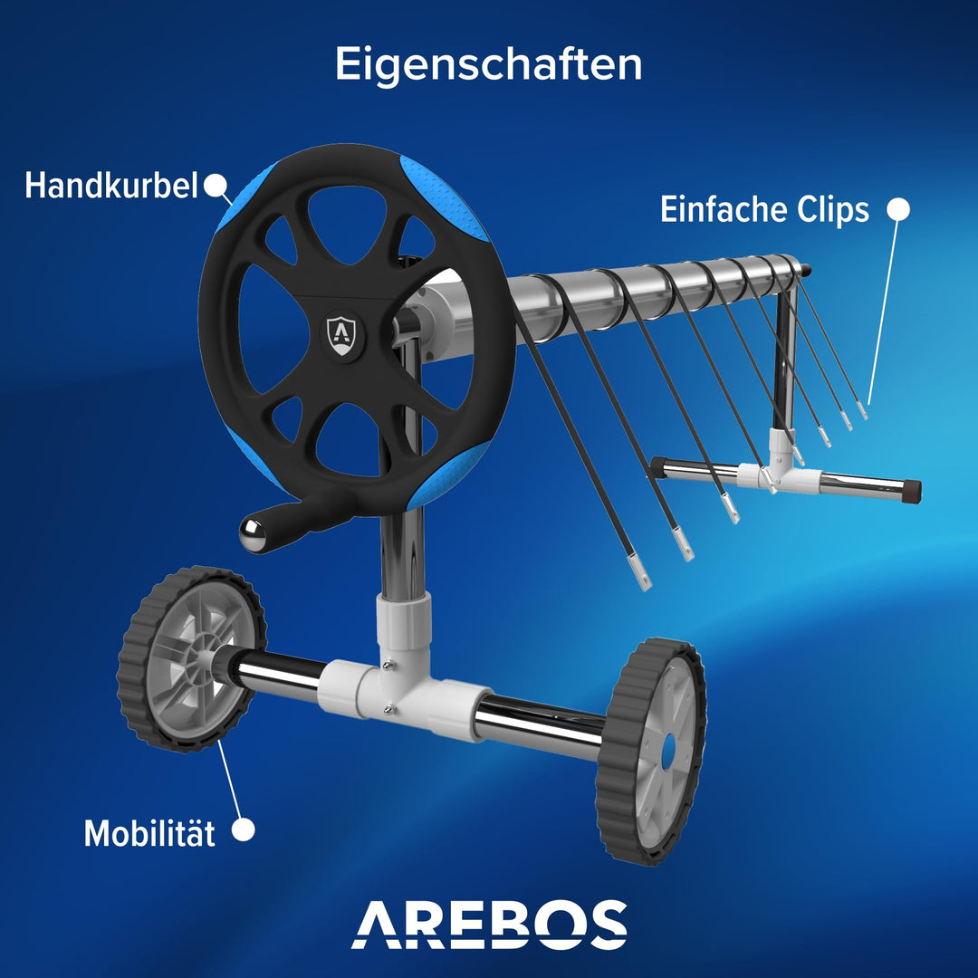 Pool-Aufroller mobil Edelstahl/Aluminium verstellbar 3–5,7 m - Bild 3
