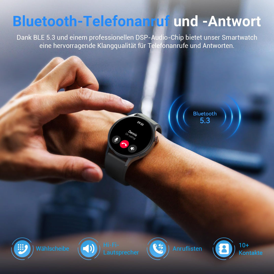 Smartwatch mit Telefonfunktion 1,32" AMOLED 110+ Sportmodi 3ATM - Bild 2