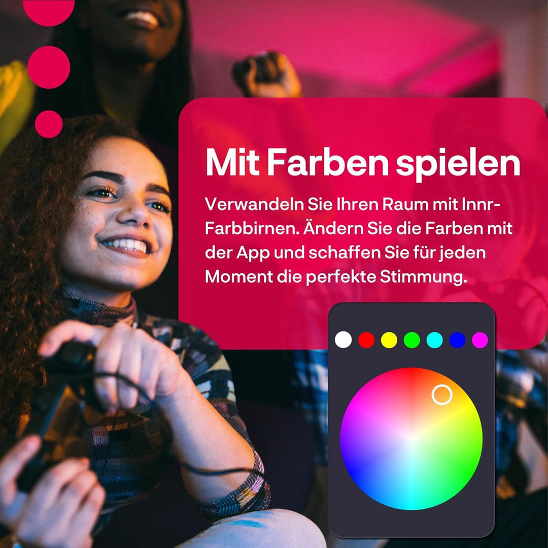Smart LED Lampe E27 RGBW 16 Mio. Farben Zigbee 4er-Pack - Bild 4