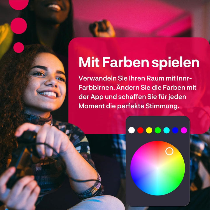 Smart LED Lampe E27 RGBW 16 Mio. Farben Zigbee 4er-Pack - Bild 4