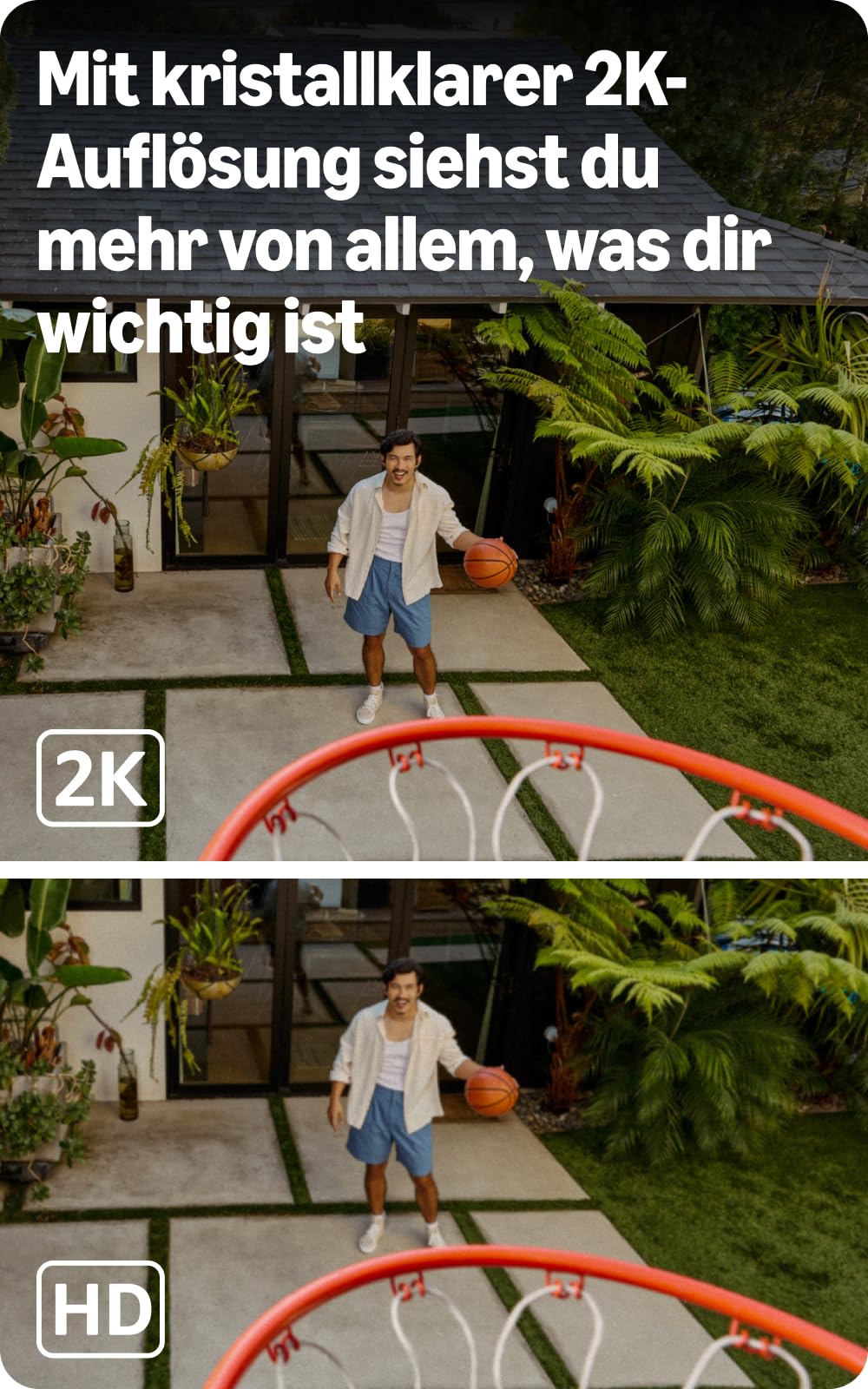 Outdoor Sicherheitskamera 2K+ Kabellos IP65 mit Farbansicht Nachtsicht - Bild 3