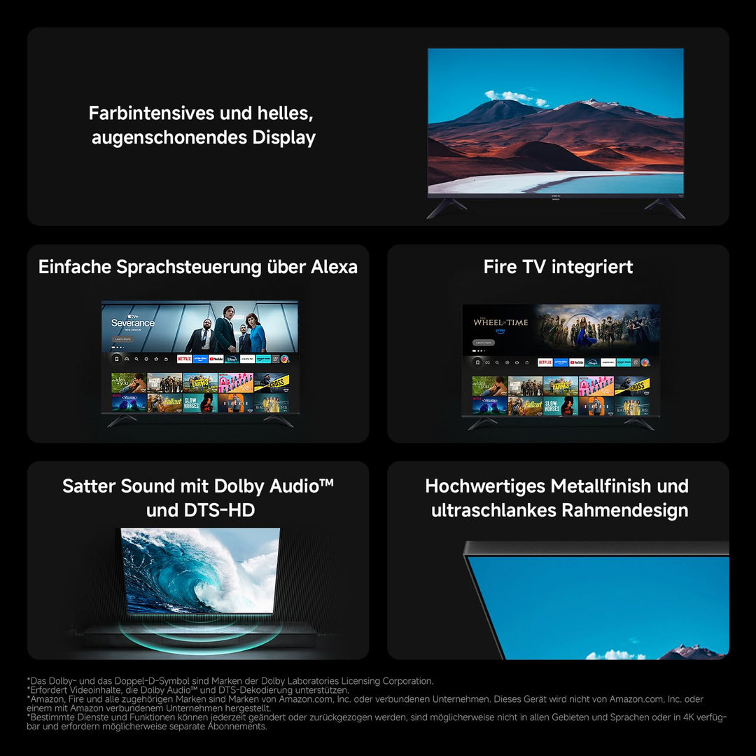 Smart TV 32 Zoll HD Fire OS Dolby Audio Triple Tuner - Bild 2