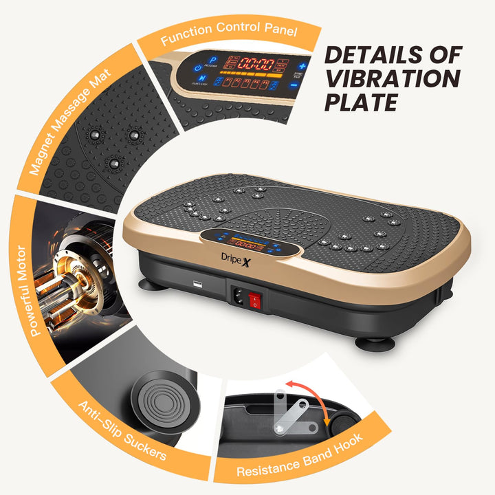 Vibrationsplatte 3D Ganzkörpertraining 99 Stufen mit Bluetooth - Bild 6