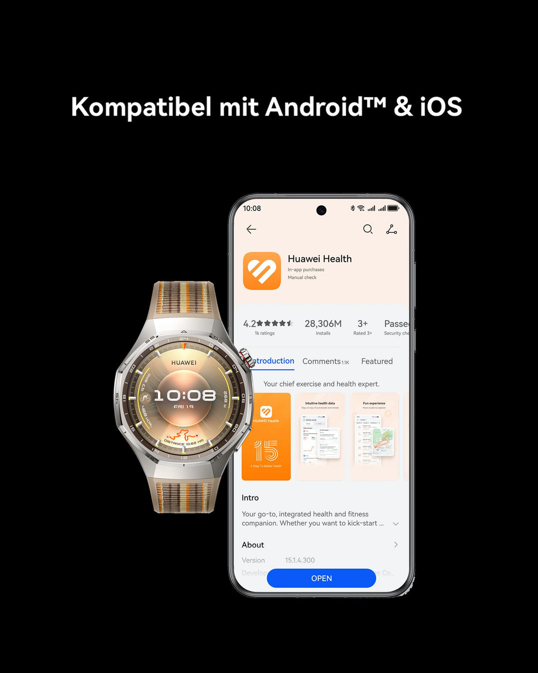 Smartwatch 46mm Titan Saphirglas EKG GPS 21 Tage Akku - Bild 9