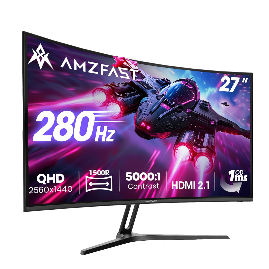 Curved Gaming Monitor 27 Zoll QHD 280Hz 1ms HDMI 2.1 für PS5 Xbox