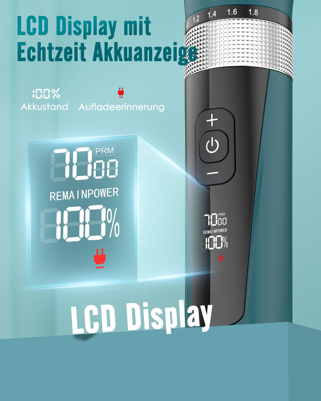 Katzenschermaschine leise 5 Geschwindigkeiten LCD IPX6 Profi - Bild 7