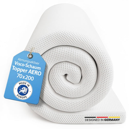 Matratzentopper Memory Foam 70x200 cm 5 cm ergonomisch atmungsaktiv