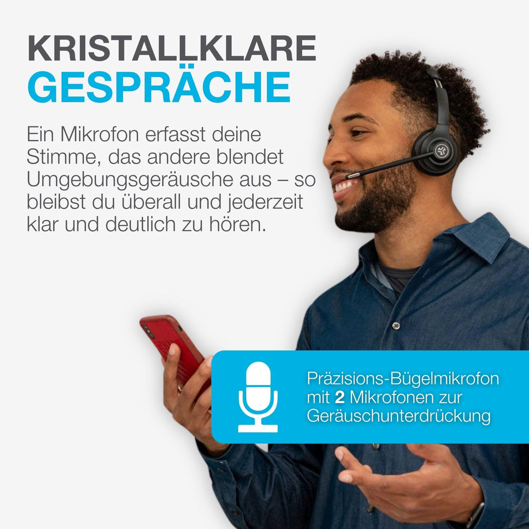 Bluetooth Headset On-Ear 55h Akku 2-Mic ENC USB-C für Homeoffice - Bild 4