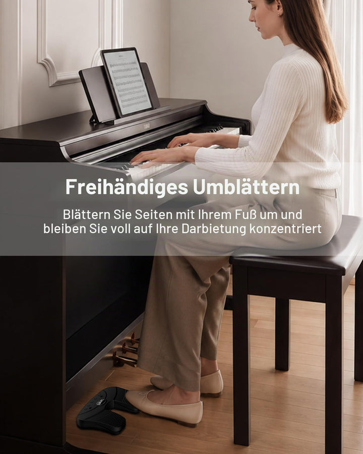 Bluetooth Notenblatt-Umblätterpedal lautlos 5 Modi für Tablet &amp; Handy - Bild 4