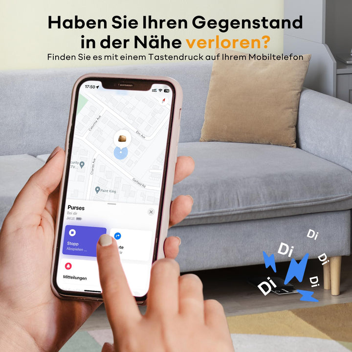 Wallet Tracker Karte ultradünn 1.6mm wiederaufladbar 2er-Set iOS - Bild 4