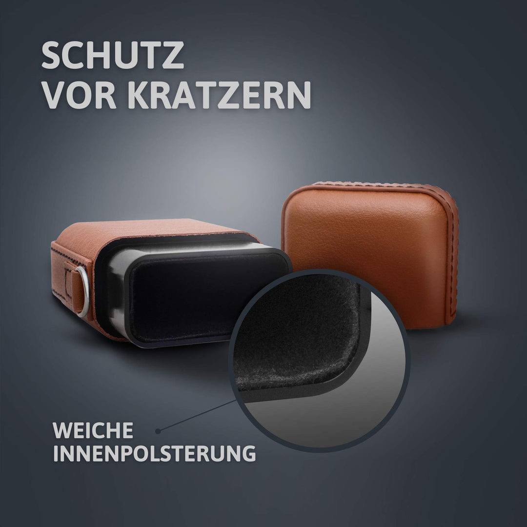 RFID Blocker Schlüsseletui Echtleder für Keyless-Go Autoschlüssel, Braun - Bild 9