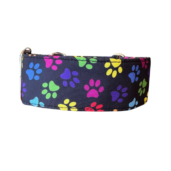 Hundehalsband Martingale Anti-Entweich Footprints Bunt Gr. M 30-39 cm - Bild 2