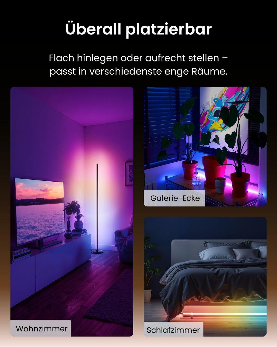 LED Stehlampe RGBICWW Smart Home Matter 1200 lm Musiksync - Bild 5