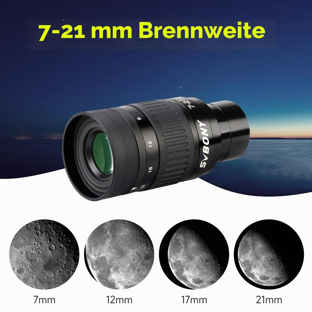 Zoom-Okular 7-21mm 1,25 Zoll FMC für Teleskop Planeten - Bild 3