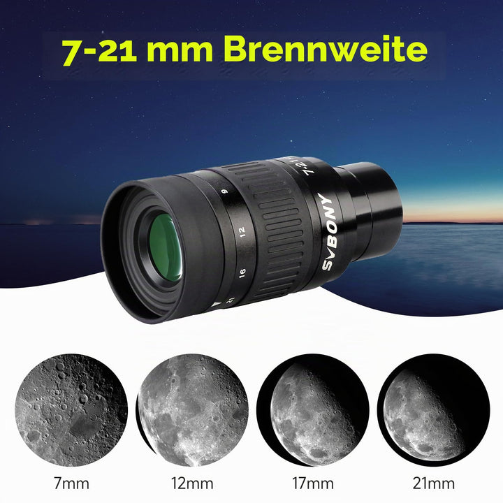 Zoom-Okular 7-21mm 1,25 Zoll FMC für Teleskop Planeten - Bild 3