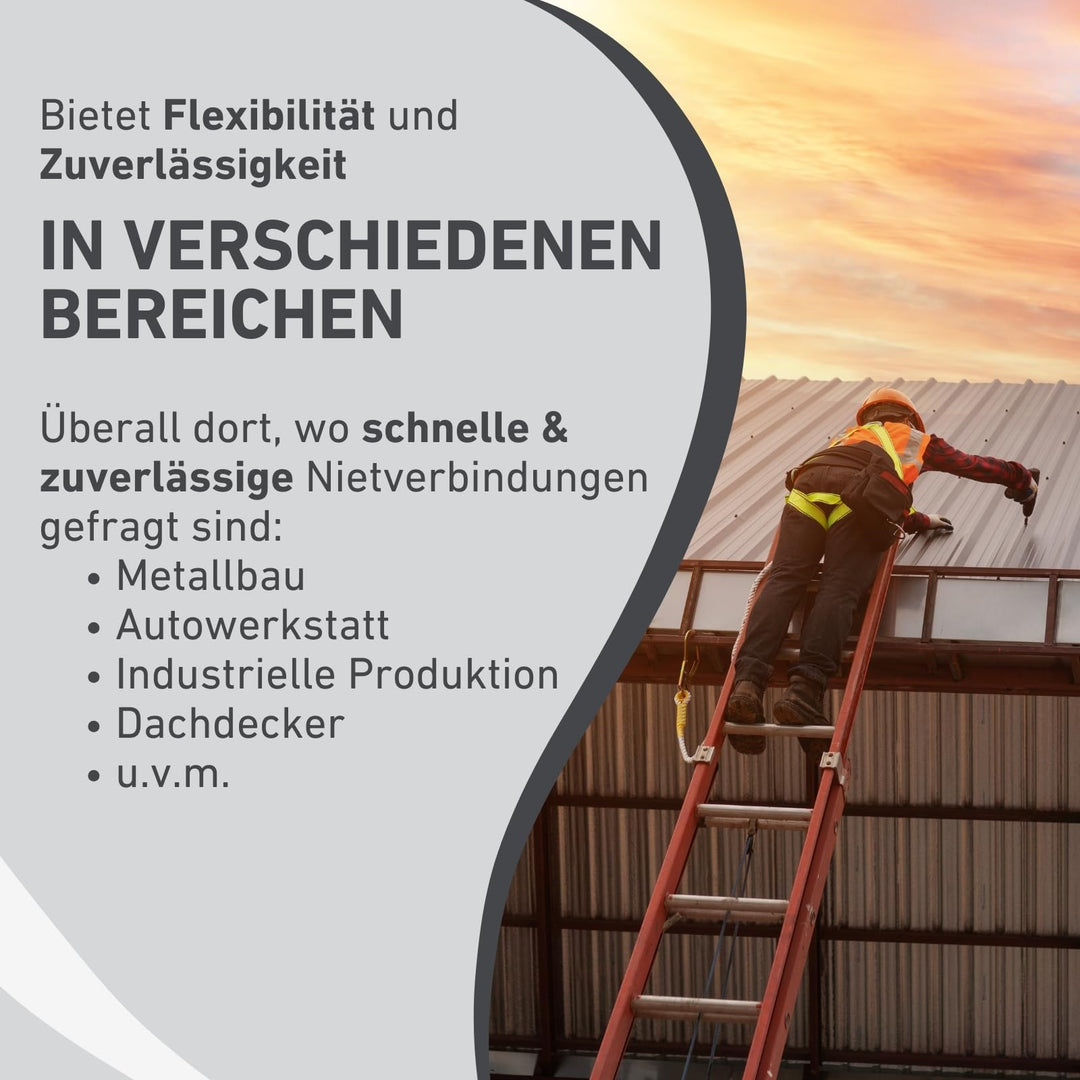 Nietmutternaufsatz für Akkuschrauber M3-M8 Alu Stahl Edelstahl - Bild 8