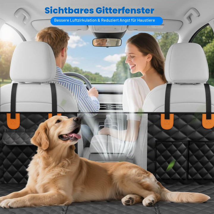 Hundedecke Auto Rücksitz mit Hartboden Seitenschutz 131x62cm - Bild 4