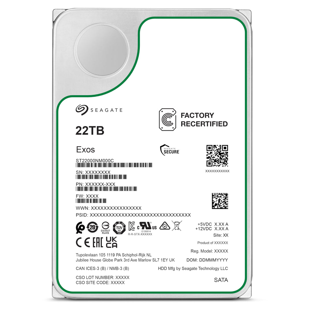 Interne Festplatte 22TB 3.5 Zoll SATA 6Gb/s 512MB Cache generalueberholt - Bild 4