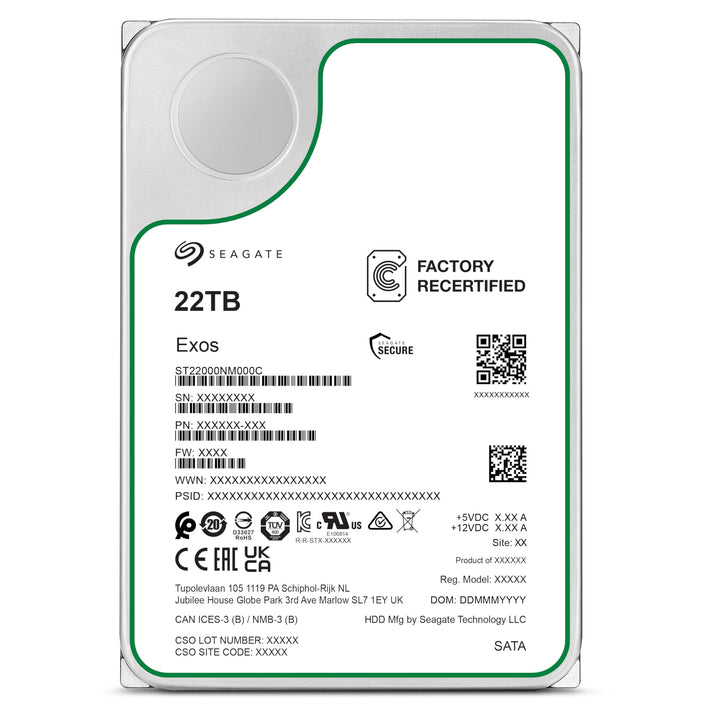 Interne Festplatte 22TB 3.5 Zoll SATA 6Gb/s 512MB Cache generalueberholt - Bild 4