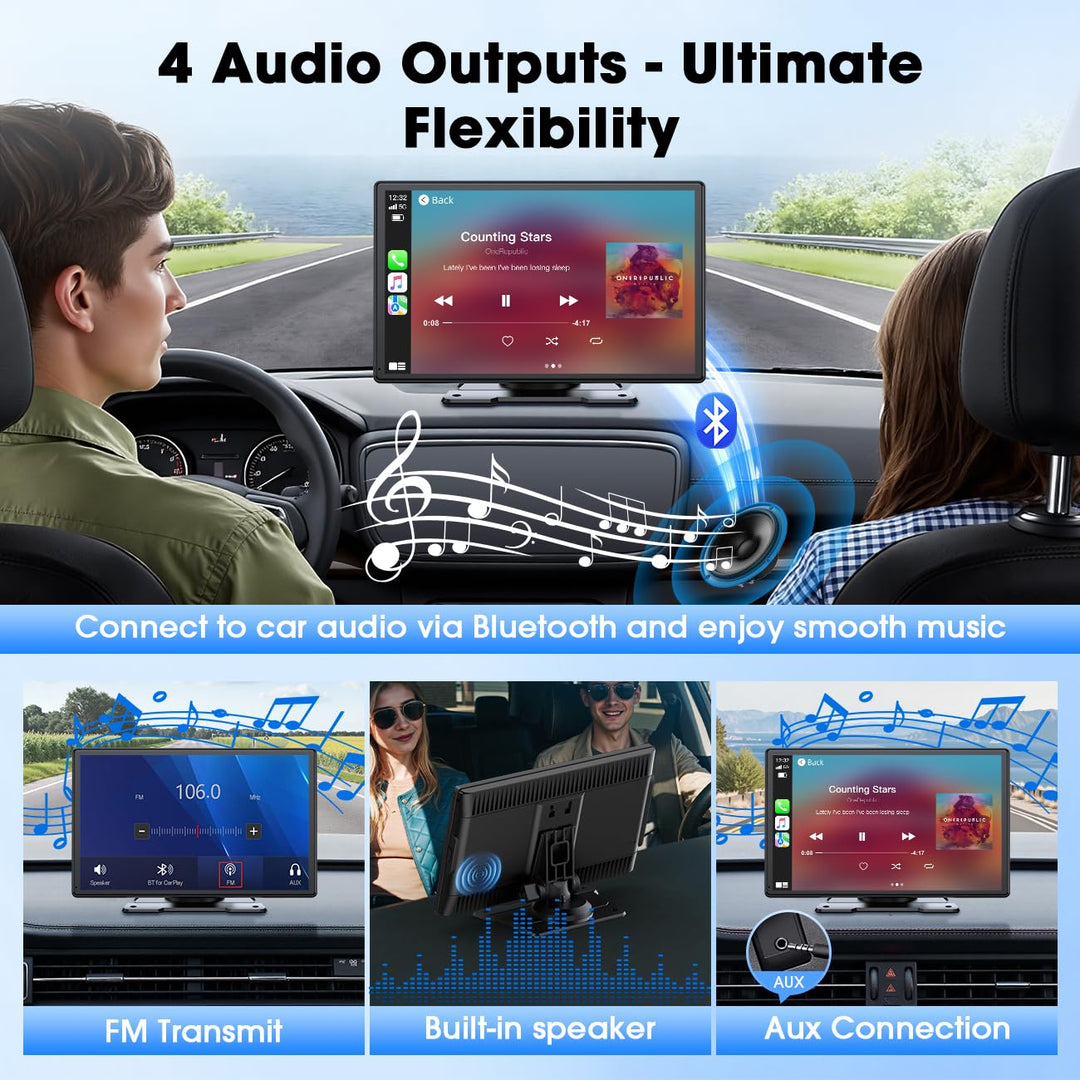 Tragbares CarPlay Display 9 Zoll Touchscreen mit Android Auto &amp; Bluetooth - Bild 4