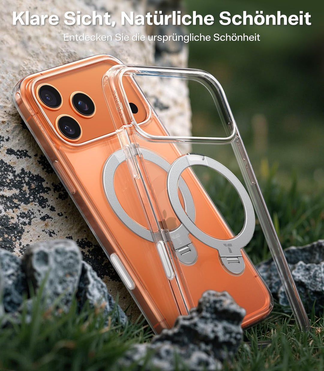 iPhone 17 Pro Hülle transparent mit 360° Ständer &amp; MagSafe - Bild 8