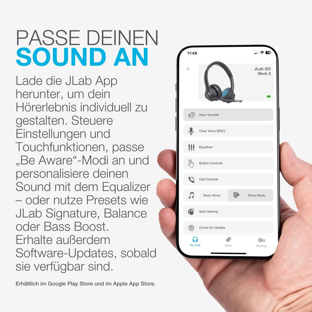 Bluetooth Headset On-Ear 55h Akku 2-Mic ENC USB-C für Homeoffice - Bild 10