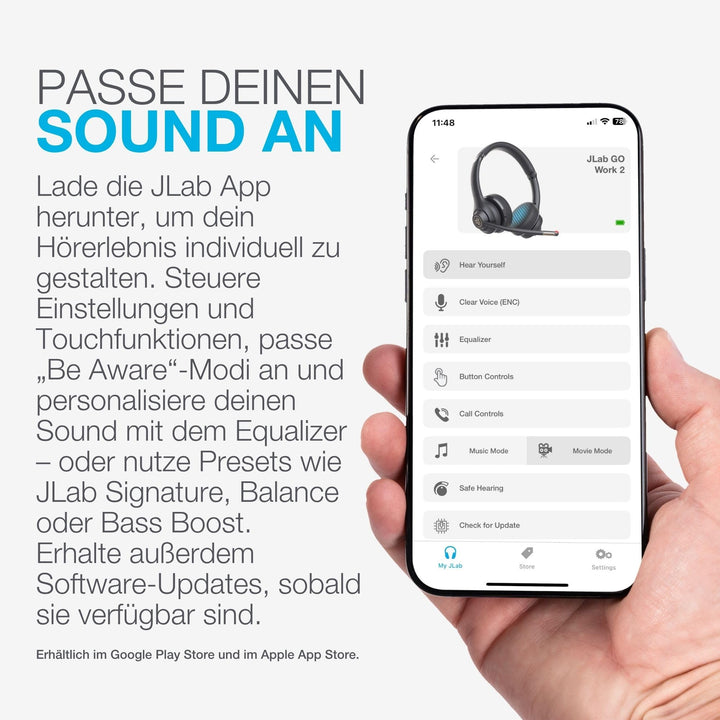 Bluetooth Headset On-Ear 55h Akku 2-Mic ENC USB-C für Homeoffice - Bild 10