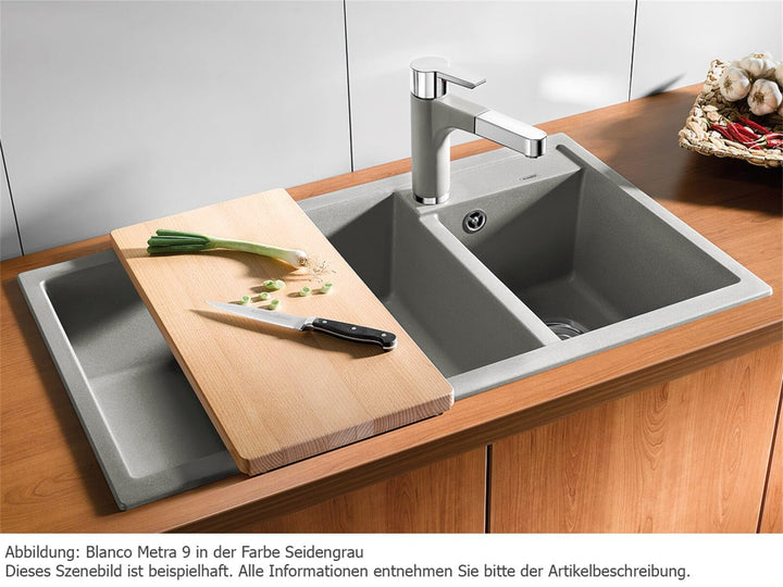 Granitspüle Einbau 860x500 mm Anthrazit für Unterschrank ab 90 cm - Bild 4